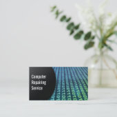 Abstrakter Stellen-Computer, der Geschäfts-Karte Visitenkarte (Stehend Vorderseite)