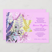 Abstrakter Stern-jüdisches Baby, das Einladung (Vorne/Hinten)