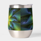 Abstrakter Stern, Shiny Blue Green Golden Fraktal (Links)