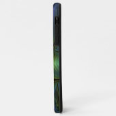 Abstrakter Stern, Shiny Blue Green Golden Fraktal  Case-Mate iPhone Hülle (Hinten/Links)