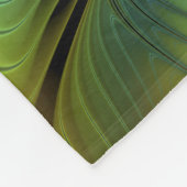 Abstrakter Stern, Shiny Blue Green Golden Fraktal Fleecedecke (Ecke)
