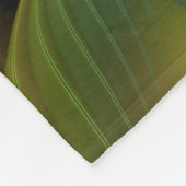 Abstrakter Stern, Shiny Blue Green Golden Fraktal Fleecedecke (Ecke)