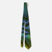 Abstrakter Stern, Shiny Blue Green Golden Fraktal  Krawatte (Rückseite)