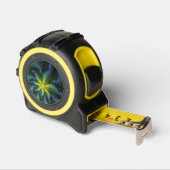 Abstrakter Stern, Shiny Blue Green Golden Fraktal Maßband (Winkel)