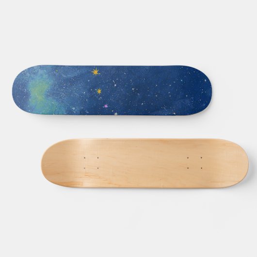 Abstrakter Sternenhimmel Skateboard (Horizontal)