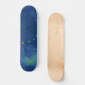 Abstrakter Sternenhimmel Skateboard (Vorderseite)