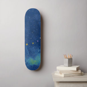 Abstrakter Sternenhimmel Skateboard