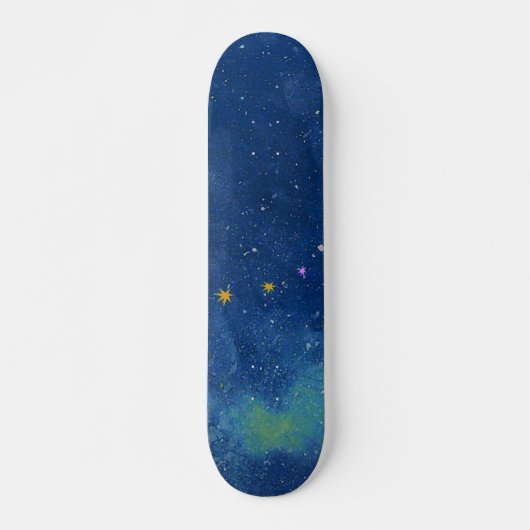 Abstrakter Sternenhimmel Skateboard (Vorne)