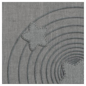 Abstrakter Sternstil Spiralmuster Grau Stoff (Nahaufnahme)