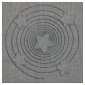Abstrakter Sternstil Spiralmuster Grau Stoff (Muster)