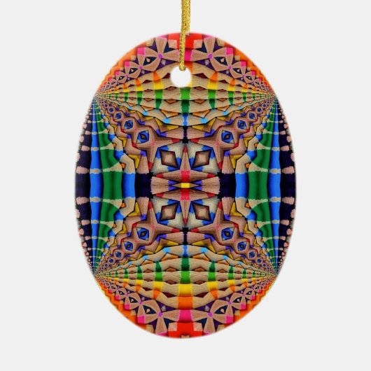 Abstrakter Stift 2 Keramik Ornament (Vorne)