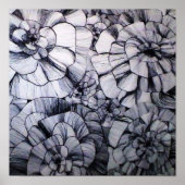 Abstrakter Stift Art Blume Poster (Vorne)