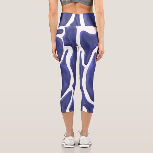 Abstrakter Stil mit moderner Kunst Capri Leggings (Rückseite)