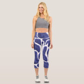 Abstrakter Stil mit moderner Kunst Capri Leggings (Vorderseite)