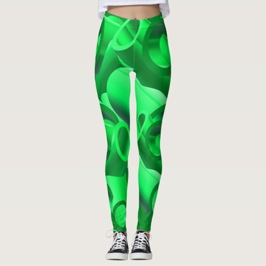 Abstrakter Stil von 3D-Rohren mit moderner digital Leggings (Vorderseite)