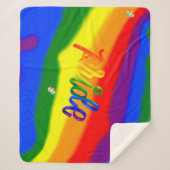Abstrakter Stolz Regenbogen Sherpadecke (Vorderseite)
