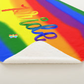 Abstrakter Stolz Regenbogen Sherpadecke (3/4)