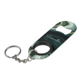 Abstrakter Stone Swirl Individuelle Name Mini Flaschenöffner (Vorderseite Schrägansicht)