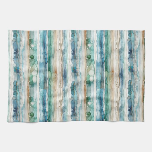Abstrakter Strand, Alkoholtupfer Geschirrtuch (Horizontal)
