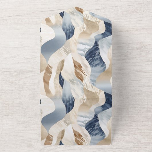 Abstrakter Strand am Blue Cream Sea Sand Ocean All In One Einladung (Außenbereich)