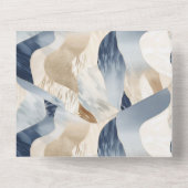 Abstrakter Strand am Blue Cream Sea Sand Ocean All In One Einladung (Rückseite)