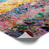 Abstrakter Strand in Rosa und Blau Poster (Ecke)