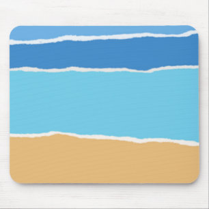 Abstrakter Strand, Meer und Himmel Mousepad