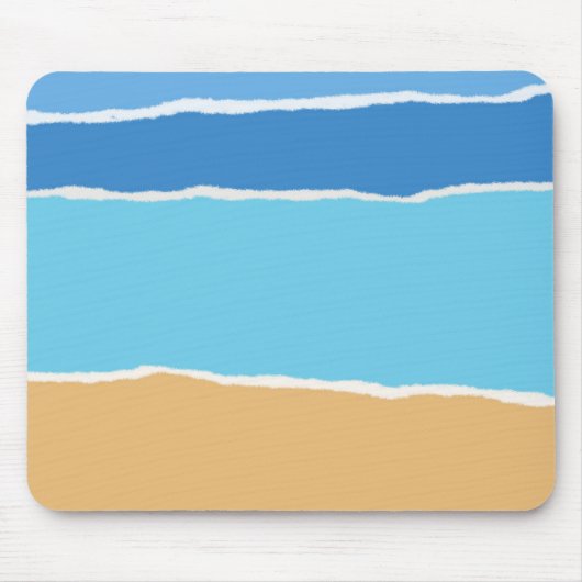 Abstrakter Strand, Meer und Himmel Mousepad (Vorne)