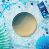 abstrakter Strand mit Sand und Meer Pappteller (Party)