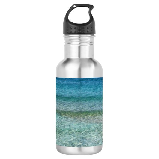Abstrakter Strandabschnitt 42 Edelstahlflasche (Vorderseite)
