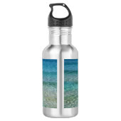 Abstrakter Strandabschnitt 42 Edelstahlflasche (Rückseite)