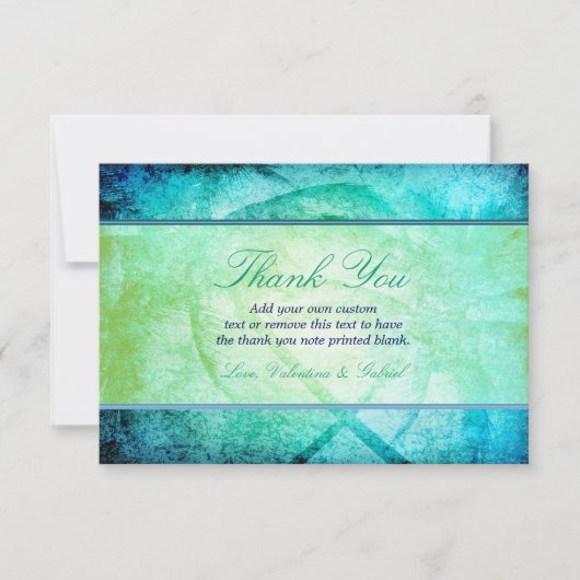 Abstrakter StrandWatercolor danken Ihnen Karten (Vorderseite)