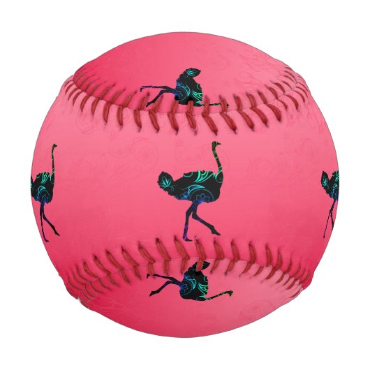 Abstrakter Straußen Baseball (Rückseite)