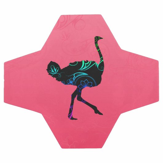 Abstrakter Straußenball Fußball (Flach)