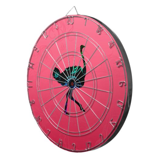 Abstrakter Straußenmetallkäfig Dartscheibe (Vorderseite rechts)