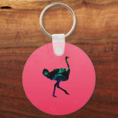 Abstrakter StraußenSchlüsselanhänger Schlüsselanhänger (Vorderseite)