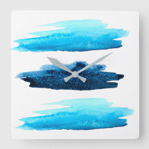 Abstrakter Streifen Quadratische Wanduhr