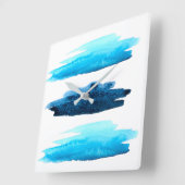 Abstrakter Streifen Quadratische Wanduhr (Winkel)