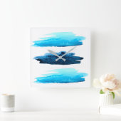 Abstrakter Streifen Quadratische Wanduhr (Zuhause)