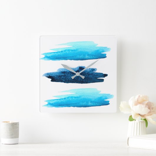 Abstrakter Streifen Quadratische Wanduhr (Zuhause)