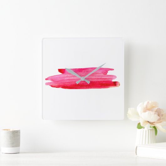 Abstrakter Streifen Quadratische Wanduhr (Zuhause)