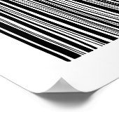 Abstrakter Strichcode in Schwarzweiß. Moderne Lini Poster (Ecke)