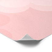 Abstrakter Strudel-Blumenrosa mit Monogramm Poster (Ecke)