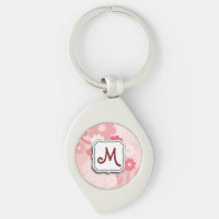 Abstrakter Strudel-Blumenrosa mit Monogramm