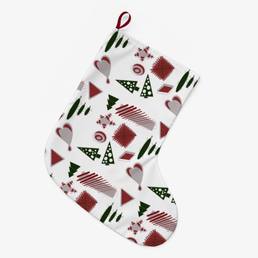 Abstrakter Strumpf Großer Weihnachtsstrumpf (Vorderansicht (hängend))