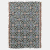 Abstrakter Sukkulargarten Rosette Trellis Muster Decke (Vorderseite Vertikal)