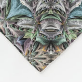 Abstrakter Sukkulargarten Rosette Trellis Muster Fleecedecke (Ecke)