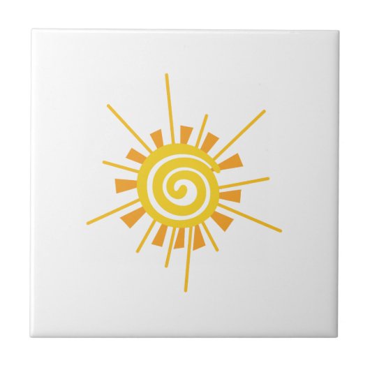 Abstrakter Sun Fliese (Vorderseite)