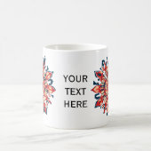 Abstrakter SUN FLOWER - rot blau + dein Backgr. Kaffeetasse (Mittel)