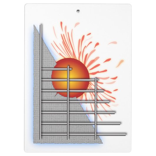 Abstrakter Sun Klemmbrett (Rückseite)